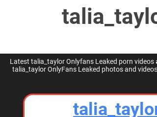 taliatayylor leaks|@taliatayylor 